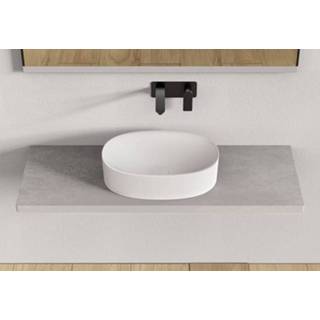 👉 Waskom wit mat solid surface ovaal cliff SSI Design 50x35x12.5cm 6013918389352