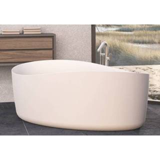 👉 Vrijstaand bad wit mat solid surface ovaal harmony SSI Design 175x100x65cm 6013918761783