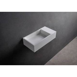 👉 Fontein wit mat solid surface rechthoekig missouri SSI Design zonder kraangat 40x22x10cm 6013925115135