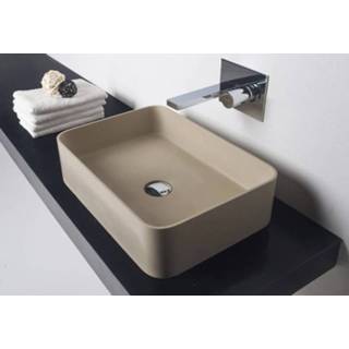 👉 Wastafel beige solid surface rechthoekig arizona SSI Design 50x35x12,5cm 6013918944940