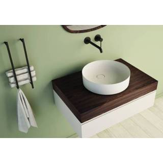 👉 Waskom wit mat solid surface rond SSI Design Float 40x12cm 6013939791721