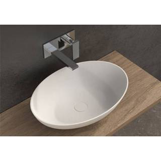 👉 Waskom wit mat solid surface ovaal solidthin SSI Design Thin ovale 60x40x14,5cm 6013940018015