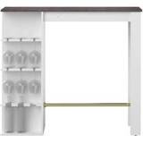 👉 Bartafel spaanplaat Wit#Grijs Grijs#Wit wit Symbiosis Farso - wit/ betonkleur 103x115x50 cm Leen Bakker 3760037846114