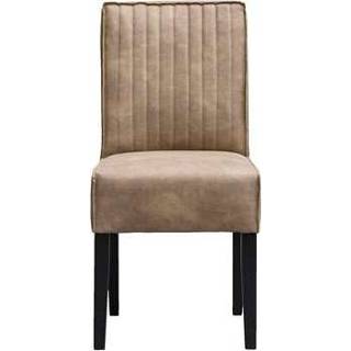 👉 Eetkamer stoel Microleer#Polyester Polyester#Leder leder Polyester#Microleer Microleder#Polyester Leder#Polyester bruin Eetkamerstoel Casey - step taupe 93x46x68 cm Leen Bakker 8714901683393