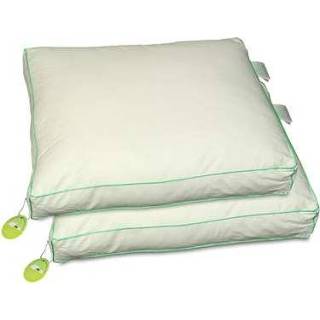 👉 Polyester#Katoen wit Polydaun hoofdkussenset Sanel anti-allergeen - 60x50x10 cm Leen Bakker 8714736517078