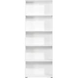 Boeken kast spaanplaat wit Boekenkast Rome - 197x70x29,8 cm Leen Bakker 8024183035842