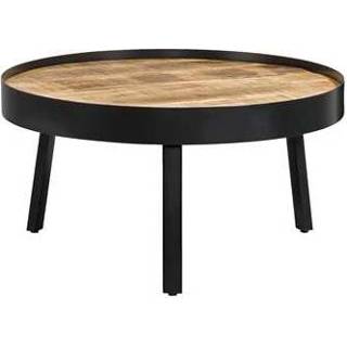 👉 Salon tafel Hout#Metaal Bruin#Zwart zwart Salontafel Jacco - naturel/zwart 38x74 cm Leen Bakker 8714901700779