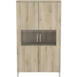 👉 Wand kast Kunststof#Spaanplaat eiken Spaanplaat#Kunststof Bruin#Bruin Demeyere wandkast Elance - 140x79,8x38,2 cm Leen Bakker 3397701556910