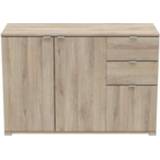 👉 Spaanplaat bruin Demeyere kast Perfect - 3 deuren + 2 lades Leen Bakker 3397704782187