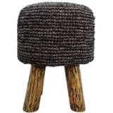👉 Kruk zwart Riet#Hout HSM Collection Malibu - raffia zeegras 45 cm Leen Bakker 8719956078569