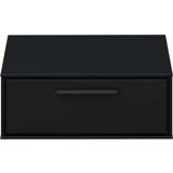 👉 Nachtkastje MDF zwart bruin Muur - 1 lade donkerbruin Leen Bakker 5707252075422