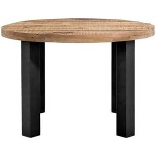 👉 Eettafel Hout#Metaal Metaal#Hout Zwart#Bruin Bruin#Zwart bruin zwart Eetkamertafel Trevor - bruin/zwart 77x120 cm Leen Bakker 8714901718521