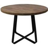 Salontafel zwart Metaal#Teakhout bruin HSM Collection Junction - naturel/zwart 38x50 cm Leen Bakker 8719956075490