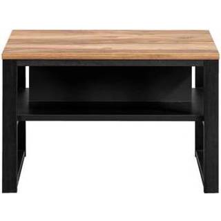 👉 Bijzet tafel spaanplaat Bruin#Grijs antraciet Bijzettafel Luc - antraciet/eikenkleur 40x67x67 cm Leen Bakker 4260633841760