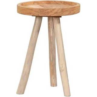 👉 Bijzet tafel teakhout bruin Bijzettafel Damon - naturel 50x35 cm Leen Bakker 8714901738024