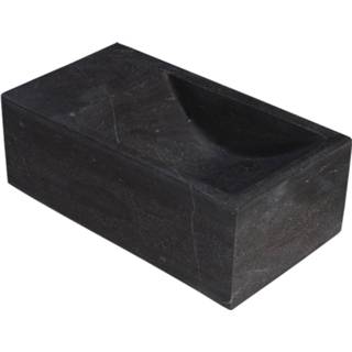 👉 Fontein XS antraciet Forzalaqua Kalmar Hardsteen Gezoet 29X16X10 cm Met Kraangat Links 8719304291725