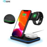 👉 Dockstation XS 8 DCAE 15W 3 in 1 Qi Wireless Charger Stand for iPhone 11 XR X AirPods Pro Charge Dock Station Apple Watch iWatch 5 4 2
