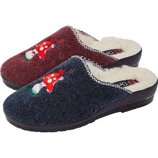 👉 Pantoffels textiel vrouwen blauw per 2 paar Belafit Blauw::Rood 4055705164263