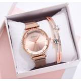 👉 Watch rose goud vrouwen 2pcs Set Watches For Women New Style Gold Rhinestone Ladies 2020 Dress Female Clock Relogio Feminino Dropshipping