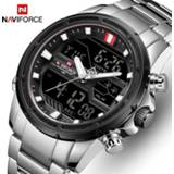 👉 Watch steel NAVIFORCE Watches for Men Luxury Brand Sport Quartz Wristwatch Waterproof Military Digital Male Clock Relogio Masculino