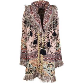 👉 Vrouwen roze Coat With Fringe