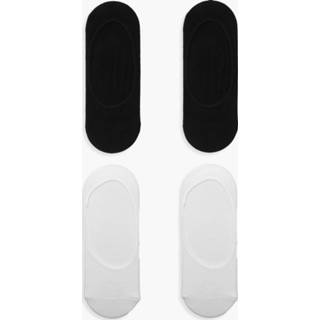 👉 Black & White Invisible Sock 4 Pack, Multi