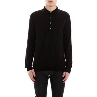 👉 Poloshirt male zwart Cashmere polo shirt