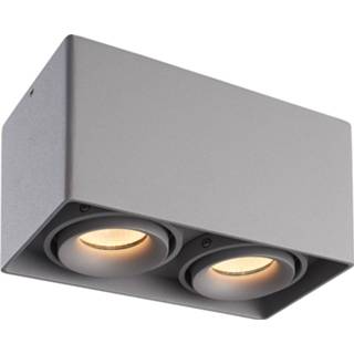 👉 Aluminium extra warm wit grijs CE a+ Dimbare LED opbouw plafondspot Esto 2 lichts 2700K GU10 IP20 kantelbaar 7439628484474