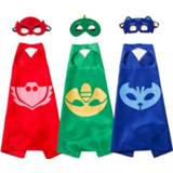 👉 Shawl PJ Masks birthday set children cosplay mask cape Catboy Owlette Gekko pajamas hero party Halloween gift