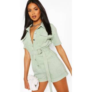 👉 Cord Utility Romper, Sage