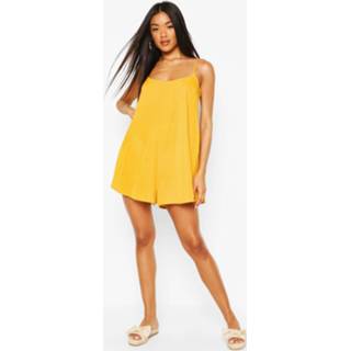 👉 Cami Style Woven Swing Romper, Mustard