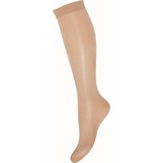 👉 Onesize vrouwen beige Knee high glossy 2-pk 20 5701480670480