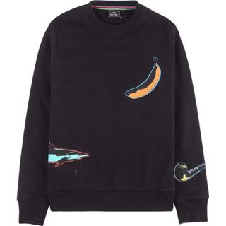 👉 Sweatshirt XL male zwart Banana Print