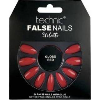Stiletto rood Technic False Nails Gloss Red 24 st 5021769291343