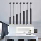👉 Hanger Dimmable LED Pendant Light Long Tube lamp Cylinder Pipe Hanging Lamps Kitchen Island Dining Room Cord