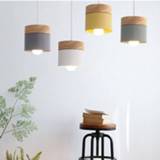 👉 Hanger Nordic simplicity LED E27 Pendant light Modern macaron Hanging Lights Home improvement Iron and wood decoration lamp