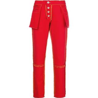 👉 Broek w28 w24 w25 vrouwen rood Trousers
