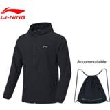 👉 Windbreaker polyester Li-Ning Men Badminton Accommodable Breathable 91.1% 8.9% Spandex li ning LiNing Sports Coat AFDP483 MWF405