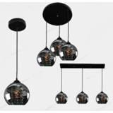 👉 Hanger zwart 3 Heads Black pendant lights sail lang restaurant three word chassis led creative stage crystal lamp