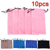 Zonnebril 10pc Sunglasses Bag Portable Drawstring Eyeglasses Pouch Soft Delicate Glasses Cloth Bags Eyewear Accessories In Velvet Material