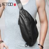 👉 Messenger bag leather AETOO Men's chest casual top layer shoulder