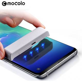 👉 Screenprotector For Samsung S10 Screen Protector Mocolo S20 Note 10 Liquid Glued Curved UV Tempered Glass Plus