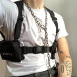 Vest Tactical Unisex Chest Rig Bag Streetwear Functional Tooling Hip Hop Bags Two Pockets Men Fanny Pack Kanye West