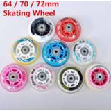 Inline skate kinderen 64mm 70mm 72mm Skates Wheel Roller Patines Wheels for Kids Children Sneaker Roll Tyre with Spacer and Bearing