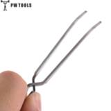 👉 Tweezer steel PW TOOLS Cross Lock Stainless Reverse Action Acrylic Nail Shaping Tweezers Maintenance 145mm