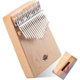👉 Piano Hluru Kalimba Thumb wooden Gecko Full Solid 17 Keys bottom hole mbira Mahogany Musical Instrument for beginner