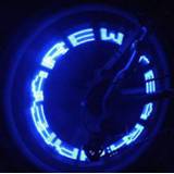 👉 Bike blauw Practical Bicycle Wheel Valve Tire Tyre LED Letter Light Double Sense Waterproof Cycling Blue Flash