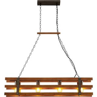 👉 Hanglamp licht hout houten a++ Lindby Jamina hanglamp, 4-lamps