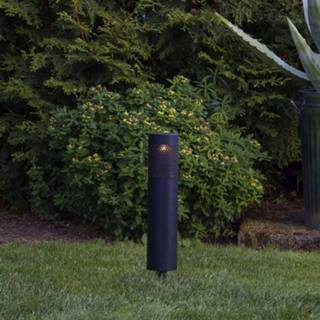 👉 Solarlamp zwart metaal warmwit a+ LED Blace in zwart, 39 cm hoog