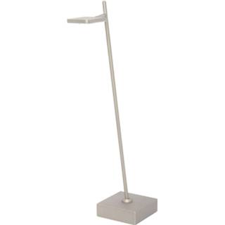 👉 Tafellamp a+ staalkleurig LED Block, dimbaar,